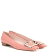 ROGER VIVIER BELLE VIVIER PATENT LEATHER BALLET FLATS,P00394359