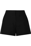 VALENTINO WOOL AND SILK-BLEND CREPE SHORTS