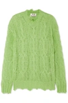ACNE STUDIOS KELENAL FRAYED CABLE-KNIT SWEATER