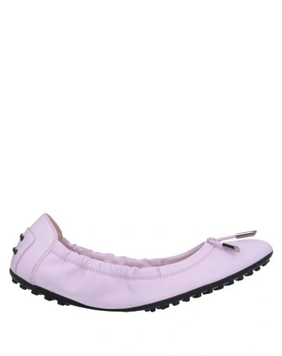 Tod's Ballet Flats In Light Purple