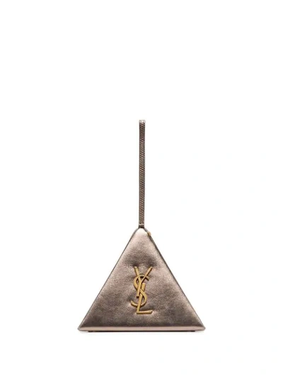 Saint Laurent Grey Monogram Pyramid Box Bag - 灰色 In Grey
