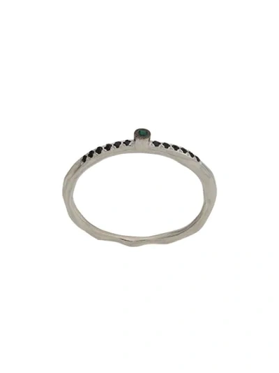 Rosa Maria Ytos Black Emerald Ring - 银色 In Silver