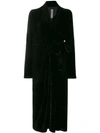 RICK OWENS RICK OWENS WRAP MIDI DRESS - 黑色