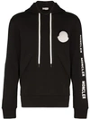 MONCLER MONCLER FITTED LOGO HOODIE - BLACK