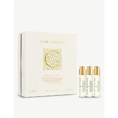 Clive Christian Private Collection Woody Leather Perfume Travel Set Of Three