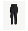 RICK OWENS EASY ASTAIRES TAPERED CROPPED WOOL-BLEND TROUSERS