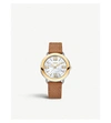 FENDI FENDI TIMEPIECES F8021345H0 SELLERIA GOLD-PLATED, MOTHER-OF-PEARL AND LEATHER WATCH,757-10001-F8021345H0S02RR17RA2S