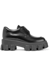 PRADA LEATHER PLATFORM BROGUES