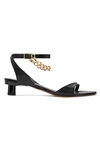 TIBI Nathan chain-embellished snake-effect leather sandals