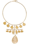 AURELIE BIDERMANN PANAMA GOLD-PLATED CRYSTAL NECKLACE