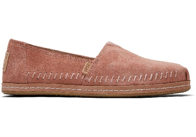Toms Sand Pink Suede Leather Wrap Women's Classics Slip-on Shoes