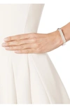 Monica Vinader Signature Diamond Pavé Bangle In Silver/ Diamond