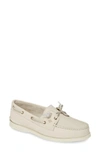Sperry Authentic Original Vida Boat Shoe In Ivory Crocodile Print Nubuck