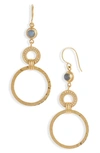 ANNA BECK LABRADORITE STATEMENT EARRINGS,4222E-GLB