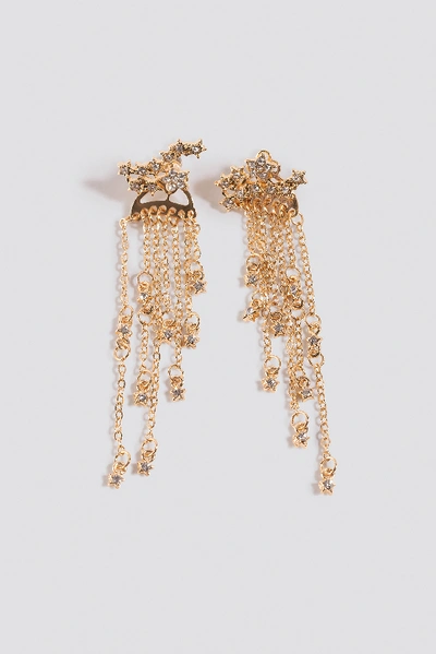 Na-kd Multi Star Chain Earrings - Gold