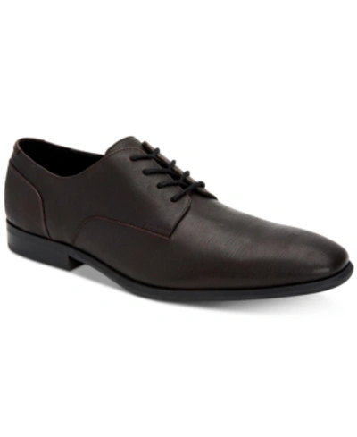 Calvin Klein Men's Lucca Oxfords Men's Shoes In Dark Brown