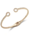 Dkny Pave Circle Cuff Bracelet In Gold