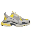 Balenciaga Triple S Split-colourway Low-top Trainers In Yellow/grey/white