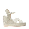 Jimmy Choo Heel Wedge Sandals Cross Straps In Neutral