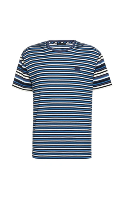 Acne Studios Elvin Appliquéd Striped Cotton-jersey T-shirt