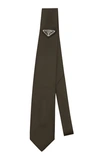 Prada Logo-appliquéd Shell Tie  In F0161 Militare