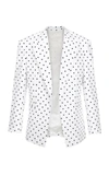Balmain Large Polka Dots Silk Jacket In Black/white