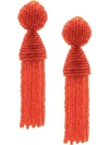 OSCAR DE LA RENTA BEADED TASSEL EARRINGS