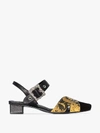 YUUL YIE YUUL YIE BLACK AND YELLOW BLISS 30 SNAKE PRINT SANDALS,19PFS40913825973