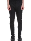 LANVIN BIKER PANT trousers IN BLACK COTTON,10992760