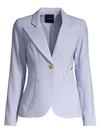 Smythe Classic Duchess Blazer In Lavender