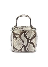 ALEXANDER WANG 'Halo' metal rim snake embossed leather top handle box bag