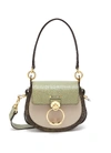 CHLOÉ 'Tess' ring lizard embossed panel small leather saddle bag