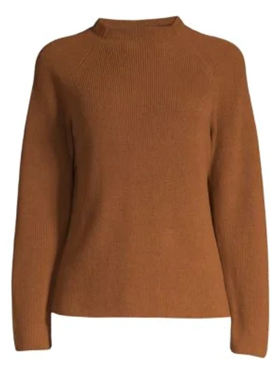 Eileen Fisher Funnel Neck Sweater In Nutmeg ModeSens