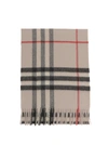 Burberry Off-white Cashmere Check Giant Scarf In Grey