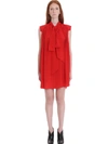 GIVENCHY DRESS IN RED SILK,10993084