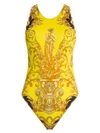 VERSACE Femme Baroque Open-Back Chain Bodysuit