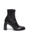 ANN DEMEULEMEESTER CURVED HEEL LEATHER ANKLE BOOTS