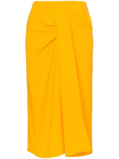 Roland Mouret Aura Pencil Midi Skirt - 黄色 In Yellow