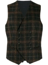 TAGLIATORE CHECKED WAISTCOAT