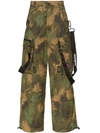 OFF-WHITE OFF-WHITE CAMOUFLAGE LOOSE CARGO TROUSERS - GREEN