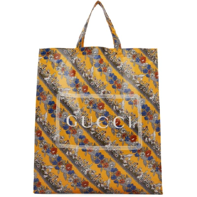 Gucci Medium Logo Tote In Yellow