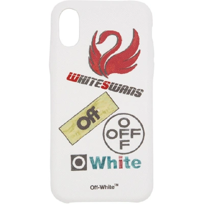 Off-white White Swans Iphone Xs Max Case In White Multi