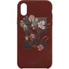 OFF-WHITE BURGUNDY FLOWERS IPHONE X CASE
