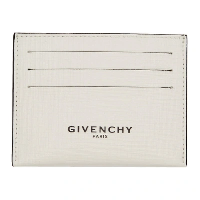 Givenchy 夜光logo帆布卡包 In 100-wht