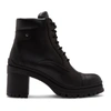 PRADA Black Heeled Combat Boots