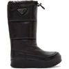 PRADA Black Leather Moon Boots