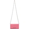 BALENCIAGA Pink Ville Phone Pouch Chain Bag
