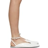 BALENCIAGA BALENCIAGA WHITE PATENT BALLERINA FLATS