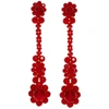 Simone Rocha Floral Cut Teardrop Earrings In Red