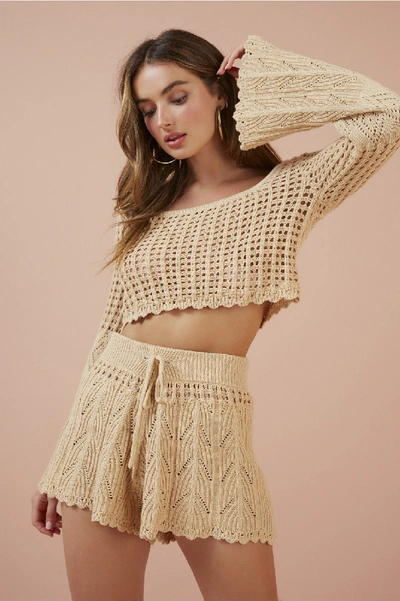 Finders Keepers Afternoons Knit Short In Natural